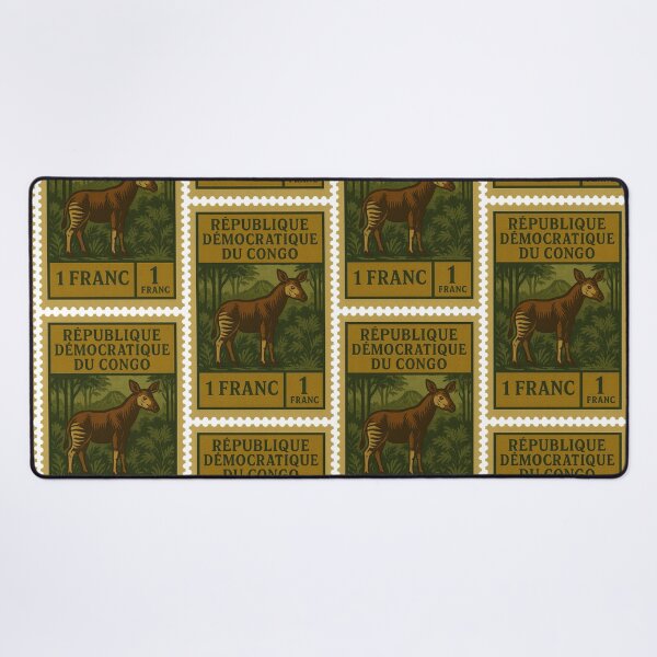 Item preview, Vintage Congo Postage Stamp – Okapi and Jungle Retro Wildlife Design designed and sold by Travellerz.