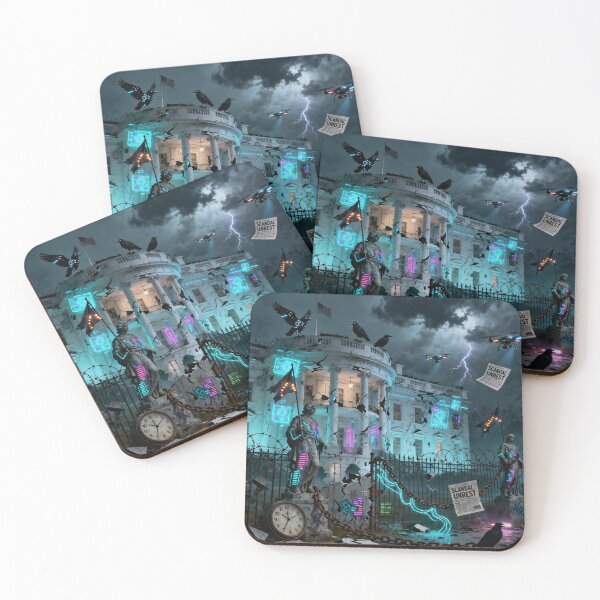 Item preview, Futuristic Dystopian White House Amidst Political Decay designed and sold by Artisyours.
