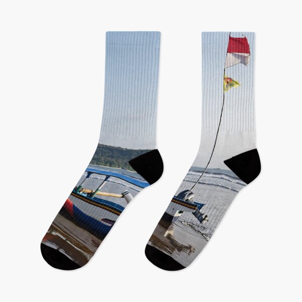 Item preview, Reflection of a local boat on the wet sand designed and sold by franck380.