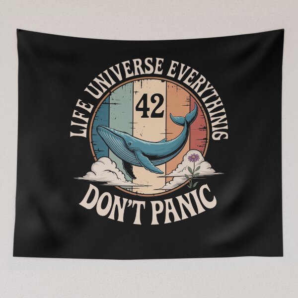 Item preview, 42 Answer to Life The Universe And Everything Don't Panic designed and sold by TrinaEspinoza.
