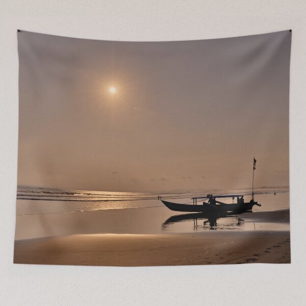 Item preview, Traditional Indonesian boat at golden twilight designed and sold by franck380.