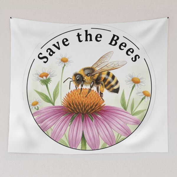 Item preview, Save The Bees Wildflower designed and sold by Owcomm.