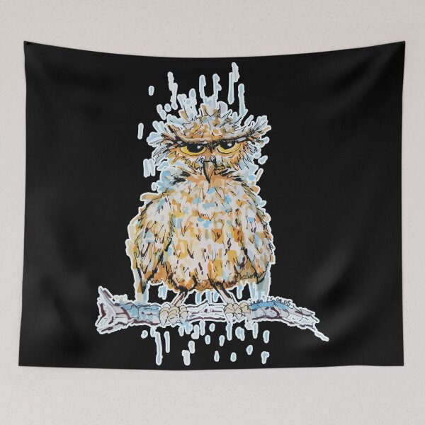 Item preview, Grumpy Wet Owl designed and sold by JoseloRochaArt.