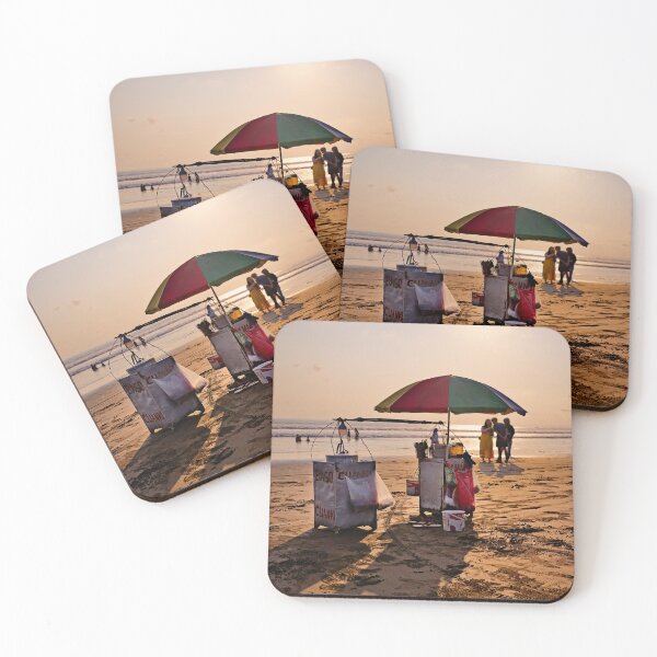 Item preview, A small street vendor facing the waves of Pangandaran designed and sold by franck380.
