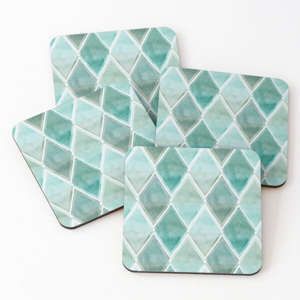 Item preview, Diamond Sea Glass Watercolor Repeat designed and sold by Strokes of Sunshine.