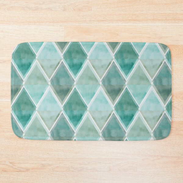 Item preview, Diamond Sea Glass Watercolor Repeat designed and sold by Strokes of Sunshine.