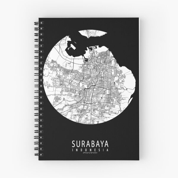 Item preview, Surabaya City Map of Indonesia - Full Moon designed and sold by deMAP.