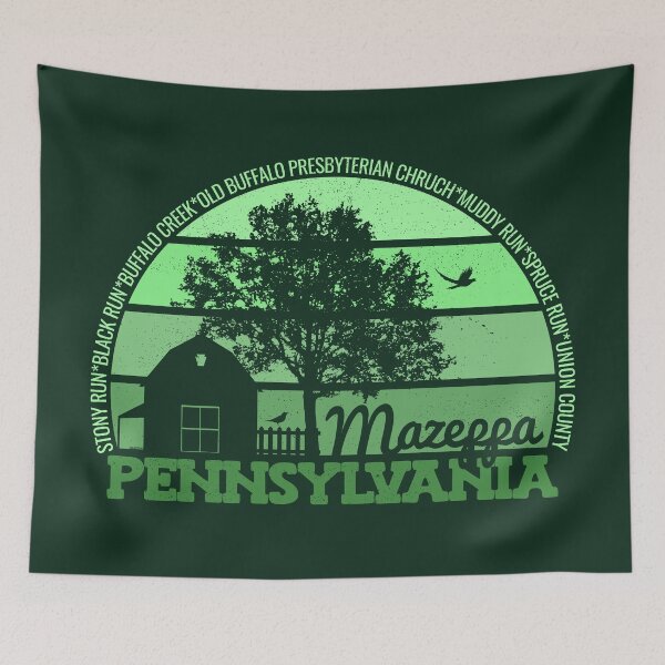 Item preview, Mazeppa Pennsylvania Sunset Retro Vintage Local Pride Logo designed and sold by CRHPOD20.