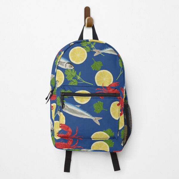 Item preview, Nautical Pattern with Fish, Crabs and Lemon designed and sold by AlarconStudio.