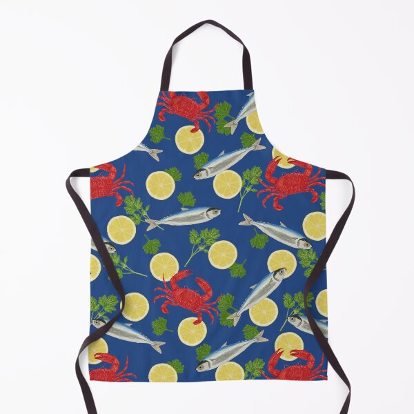 Item preview, Nautical Pattern with Fish, Crabs and Lemon designed and sold by AlarconStudio.
