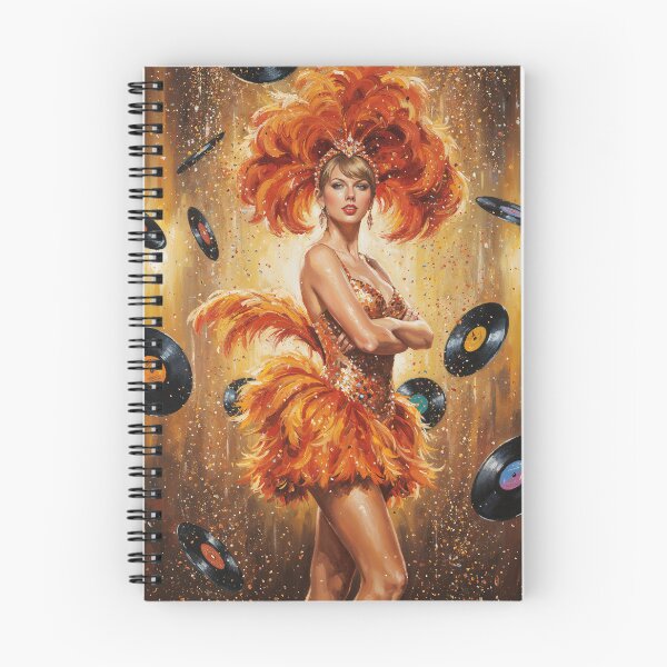 Aperçu de l'œuvre Impression d'art glamour Life of a Showgirl avec disques vinyles rétro créée et vendue par LadiesWhoDesign.