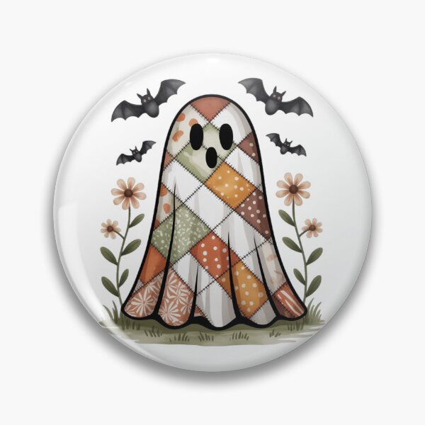 Item preview, Cute Spooky Patchwork Floral Ghost Chicken Halloween designed and sold by CraftyCuttable.