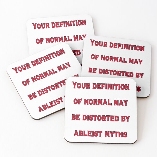 Item preview, Ableist Myths Distort Normal – Bold Red Disability Awareness Design designed and sold by aadventures.