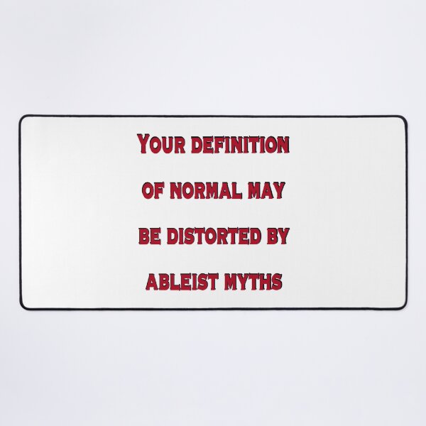 Item preview, Ableist Myths Distort Normal – Bold Red Disability Awareness Design designed and sold by aadventures.