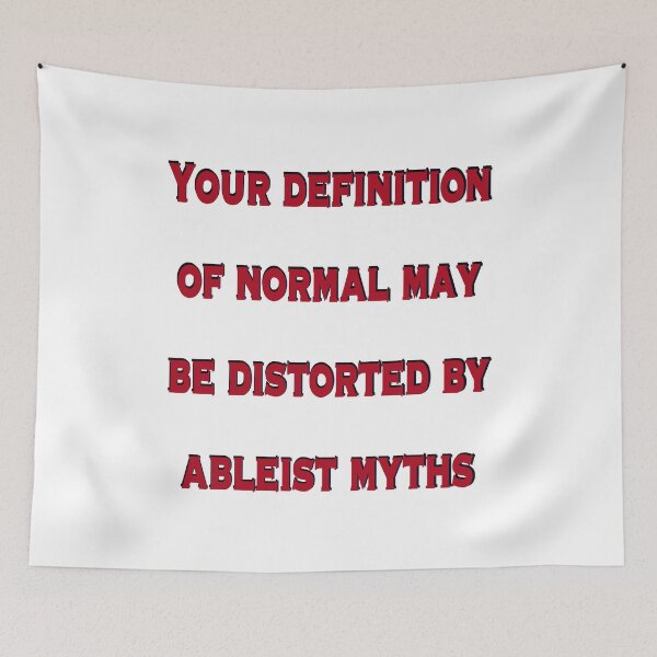 Item preview, Ableist Myths Distort Normal – Bold Red Disability Awareness Design designed and sold by aadventures.
