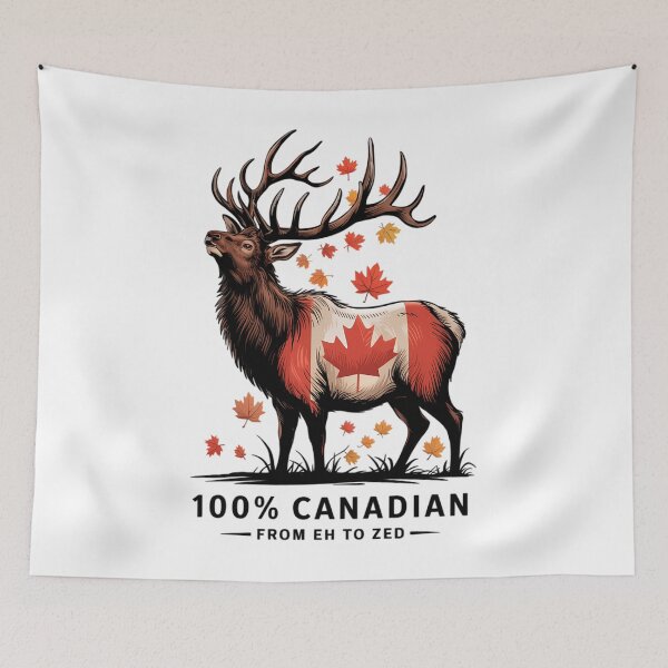 Item preview, 100% Canadian from Eh To Zed Canada Day 2023 Patriotic Flag designed and sold by TrinaEspinoza.