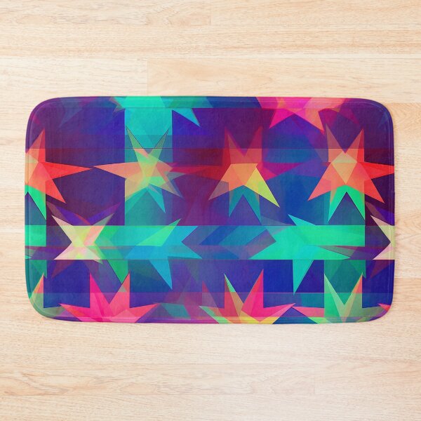 Item preview, Neon star-shaped straight line pattern designed and sold by JeniSeny.