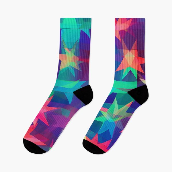 Item preview, Neon star-shaped straight line pattern designed and sold by JeniSeny.