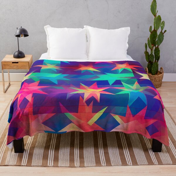 Item preview, Neon star-shaped straight line pattern designed and sold by JeniSeny.