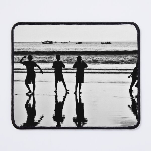 Item preview, Silhouettes of children and reflections at sunset designed and sold by franck380.