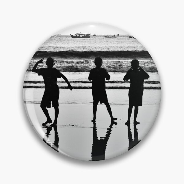 Item preview, Silhouettes of children and reflections at sunset designed and sold by franck380.