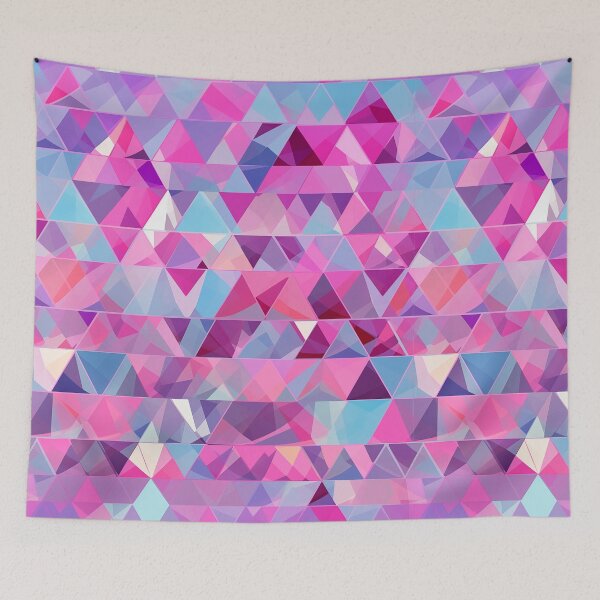 Item preview, The glass of the pink triangle mosaic designed and sold by JeniSeny.