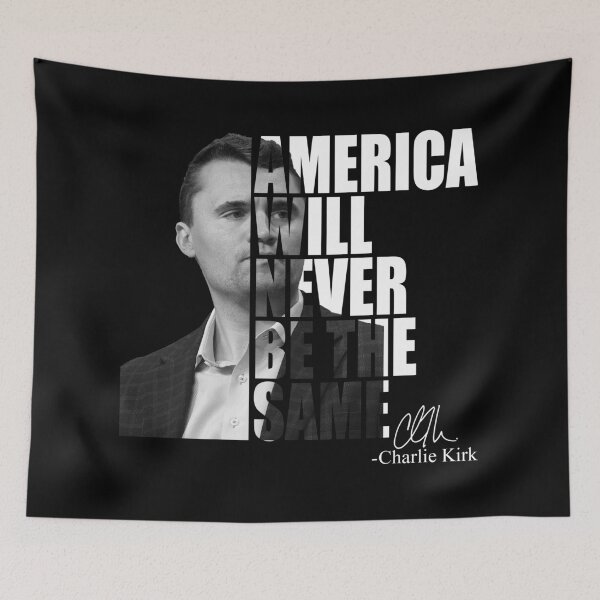 Item preview, America Will Never Be The Same Charlie Kirk Signature designed and sold by JeyVel.