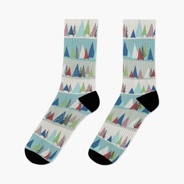 Item preview, Geometric whimsical winter trees designed and sold by Ilikeiwantilove.