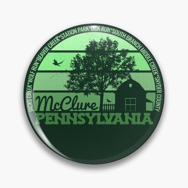 Item preview, McClure Pennsylvania Sunset Retro Vintage Local Pride Logo designed and sold by CRHPOD20.