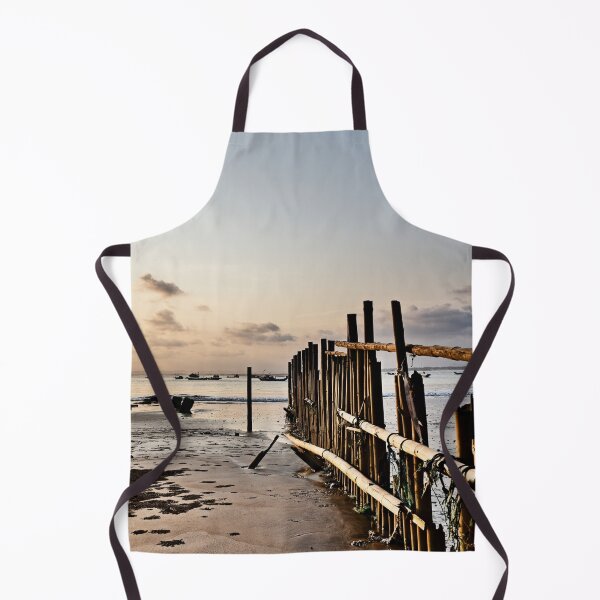 Item preview, Bamboo fence facing the ocean at sunset designed and sold by franck380.