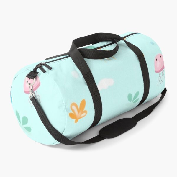 Item preview, Seamless Cute Cartoon Sea Creatures Pattern with Dolphins, Clownfish, Jellyfish & Turtles on Aqua Background designed and sold by skysshobu.