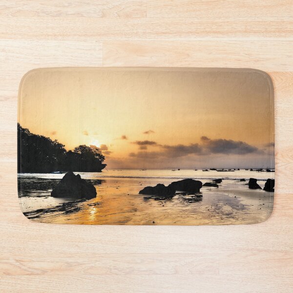 Item preview, Light reflections and traditional boats at dusk designed and sold by franck380.