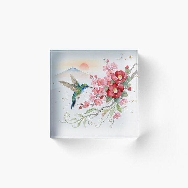 Item preview, Hummingbird And Flowers  designed and sold by Gabriela McDaniel.
