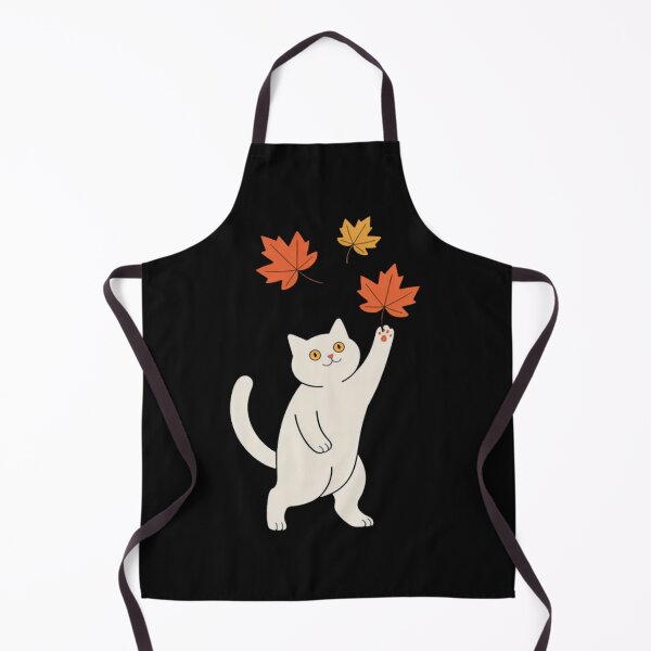 Item preview, Cute White Cat Catching Leaves Autumn Fall Aesthetic designed and sold by Vastingan.