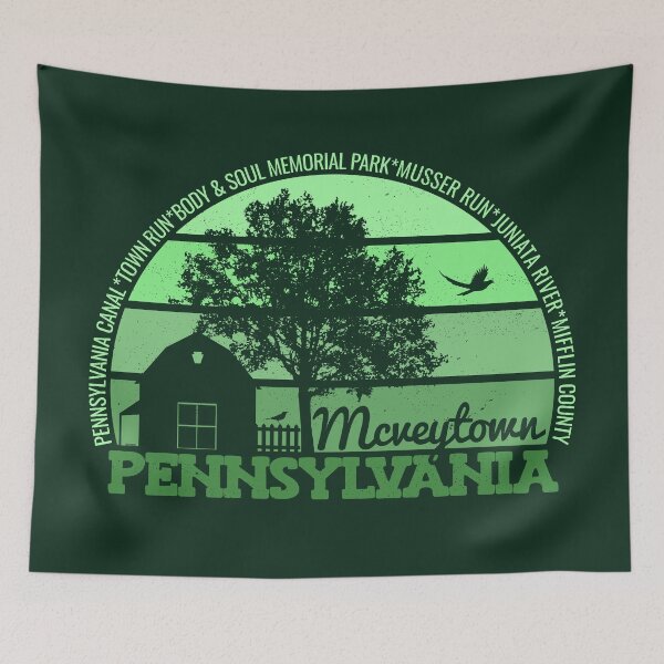 Item preview, Mcveytown Pennsylvania Sunset Retro Vintage Local Pride Logo designed and sold by CRHPOD20.