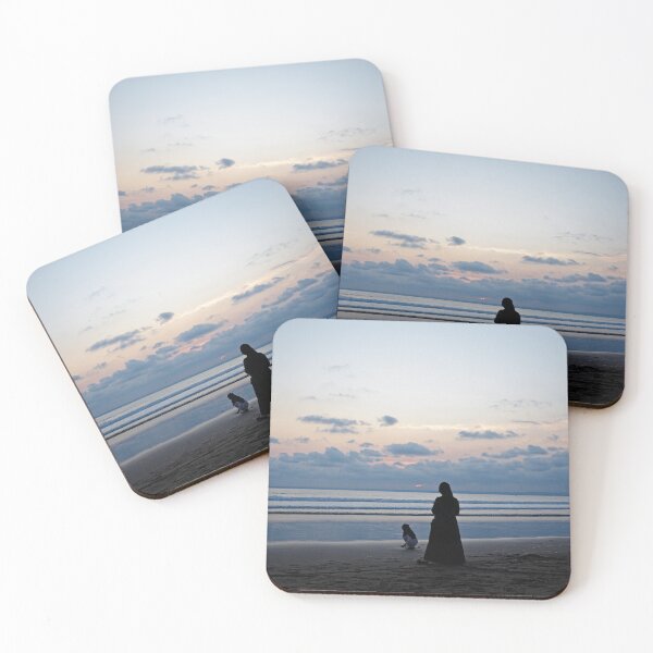 Item preview, Mother and child facing the waves at dusk in Pangandaran designed and sold by franck380.