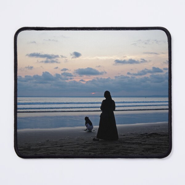 Item preview, Mother and child facing the waves at dusk in Pangandaran designed and sold by franck380.