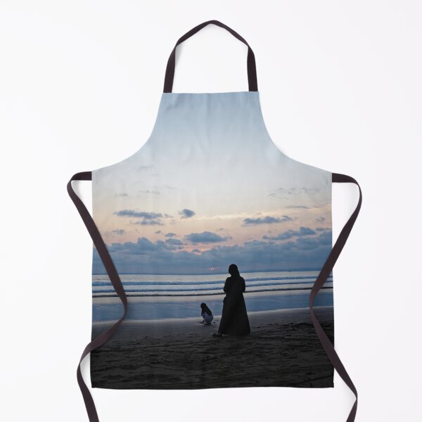 Item preview, Mother and child facing the waves at dusk in Pangandaran designed and sold by franck380.