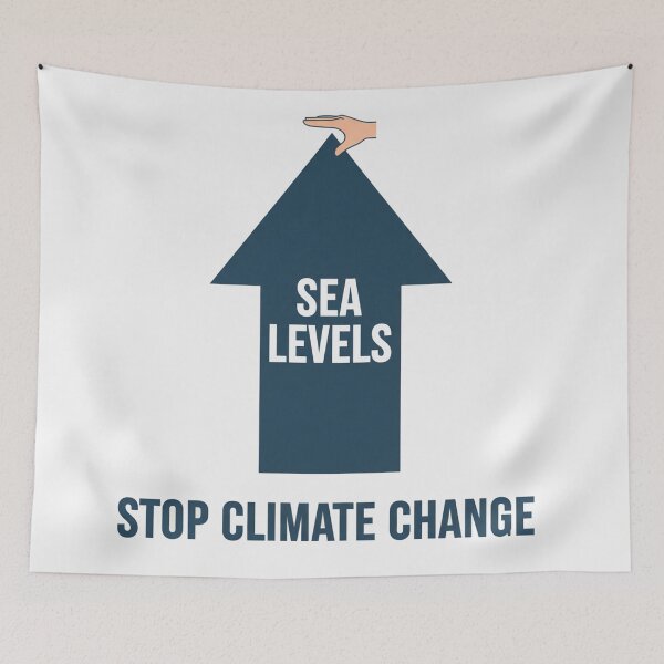 Item preview, Stop Climate Change Sea Levels Arrow designed and sold by Owcomm.