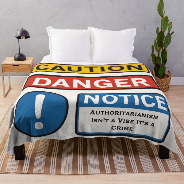 Item preview, Caution Danger Notice – Protest Sticker Against Authoritarianism designed and sold by aadventures.