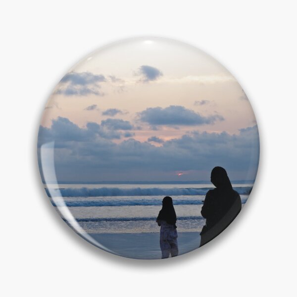 Item preview, Silhouettes on the shore between pastel sky and sea horizon designed and sold by franck380.