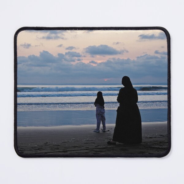 Item preview, Silhouettes on the shore between pastel sky and sea horizon designed and sold by franck380.