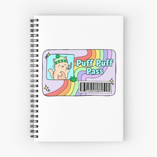 Item preview, Puff Puff Pass Funny Stoner Cat Weed Design designed and sold by MycoMindsMedia.