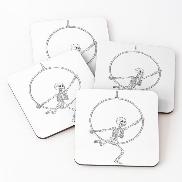 Item preview, Dancing Skeleton Aerial Hoop Aerial Dance Lyra Halloween designed and sold by Vastingan.