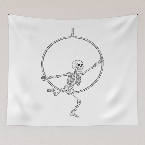 Item preview, Dancing Skeleton Aerial Hoop Aerial Dance Lyra Halloween designed and sold by Vastingan.