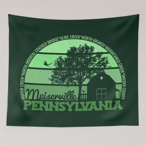 Item preview, Meiserville Pennsylvania Sunset Retro Vintage Local Pride Logo designed and sold by CRHPOD20.