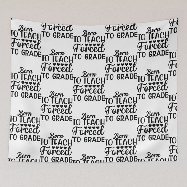 Item preview, Born to teach forced to grade - One Lucky Math Teacher    designed and sold by jaydebahringer.