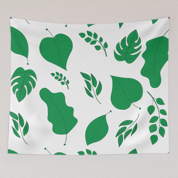 Item preview, Minimalist Tropical Green Leaf Pattern | Houseplant Jungle Scatter Print designed and sold by Abaseen.