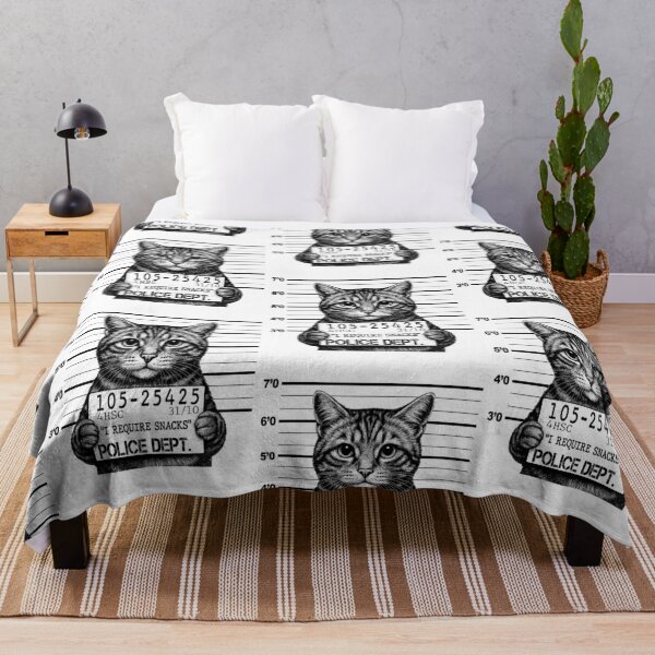 Item preview, Funny Meme Cat Mugshot Meow Gang  designed and sold by RebeccaLittlee.