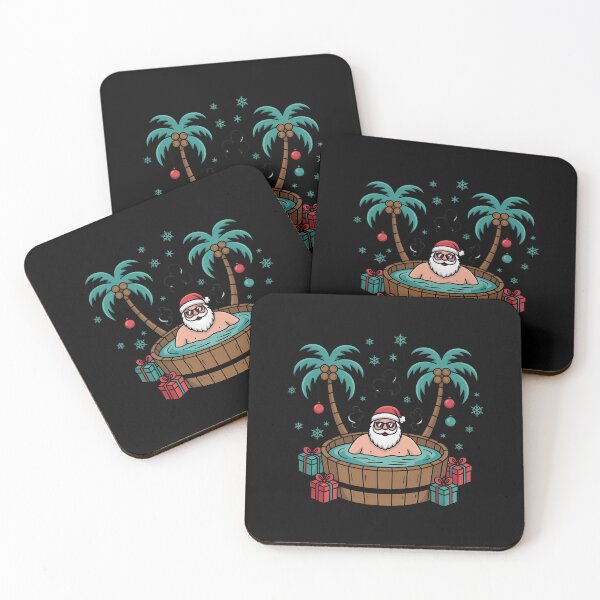 Item preview, Fun Tropical Santa Hot Tub Christmas Holiday Palm Tree Scene designed and sold by LeeEvans222.
